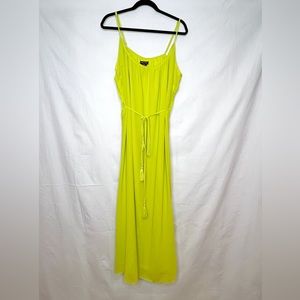 City Chic, neon yellow/ green maxi dress